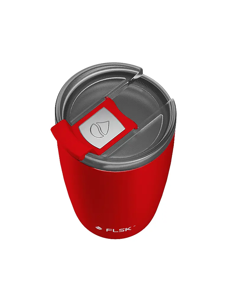 FLSK | Isolierbecher - Thermosbecher CUP Coffee to go-Becher 0,35l Edelstahl Red | Rot