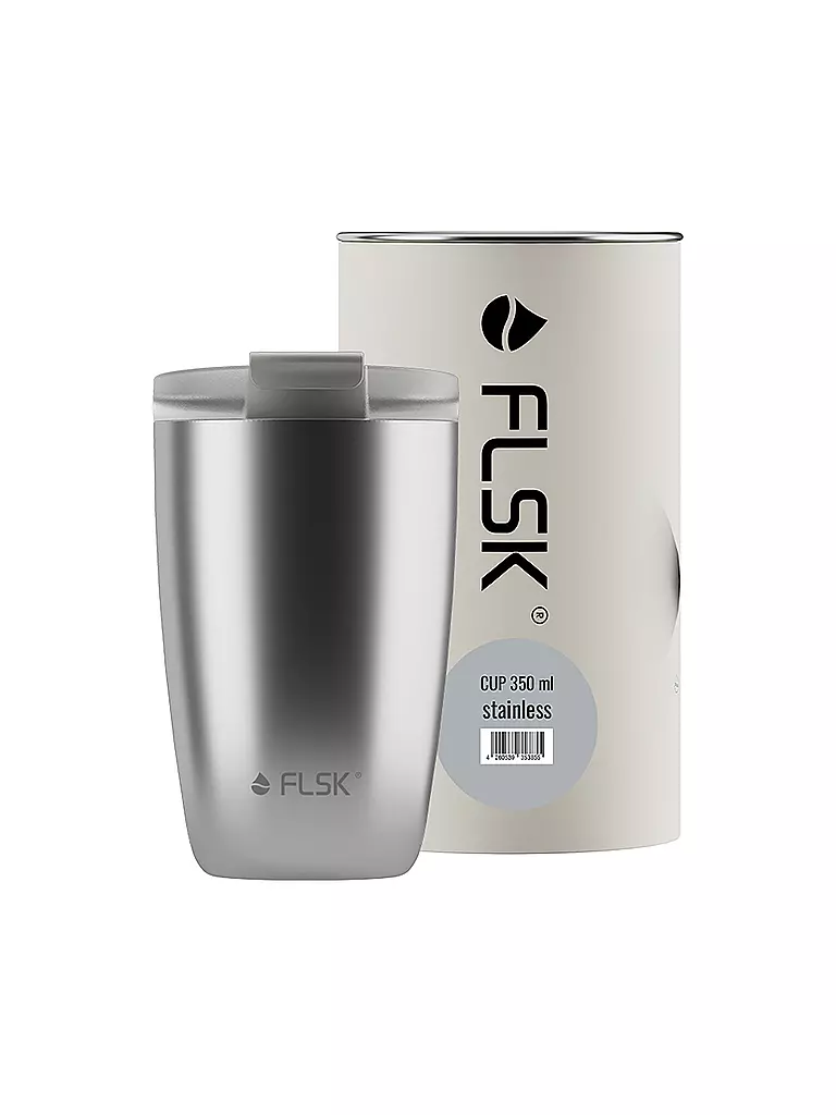 FLSK | Isolierbecher - Thermosbecher CUP Coffee to go-Becher 0,35l Stainless | dunkelgrün