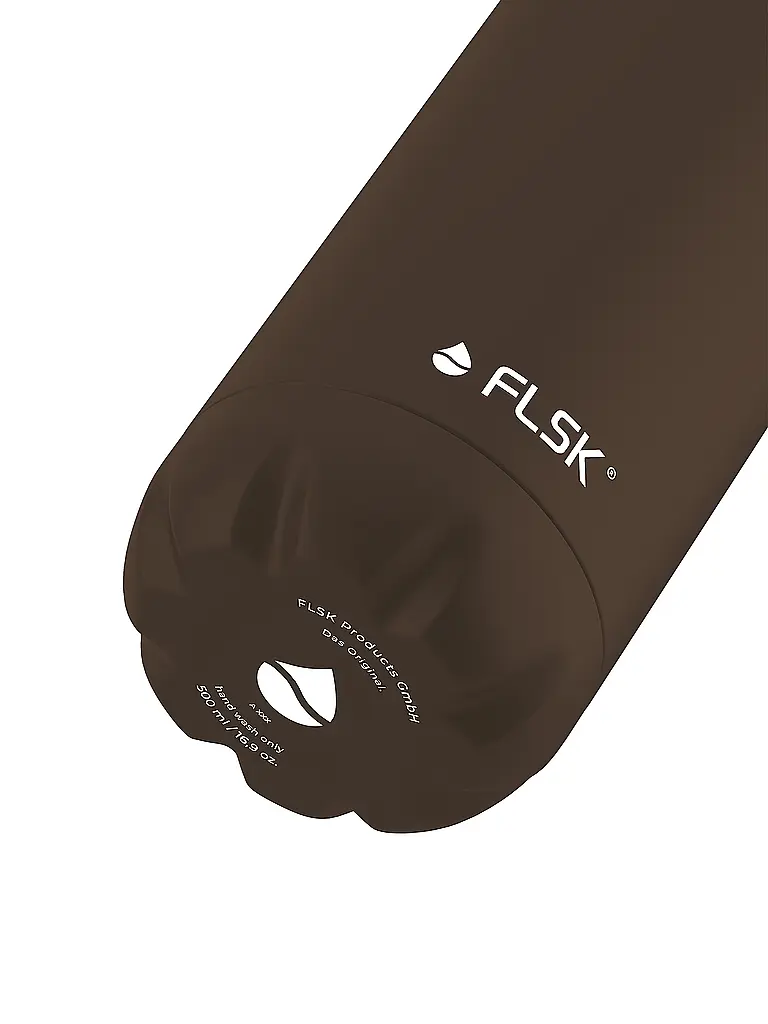FLSK | Isolierflasche - Thermosflasche 0,5l Edelstahl  Chocolate | braun