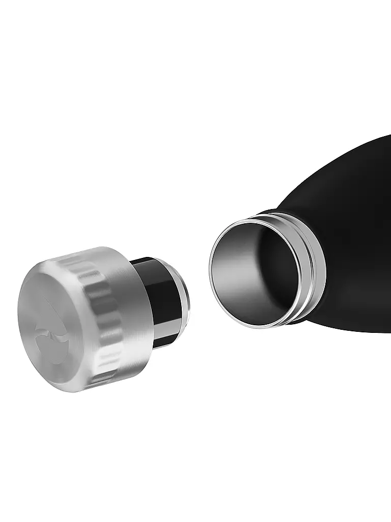 FLSK | Isolierflasche - Thermosflasche 0,5l Edelstahl Black | dunkelrot