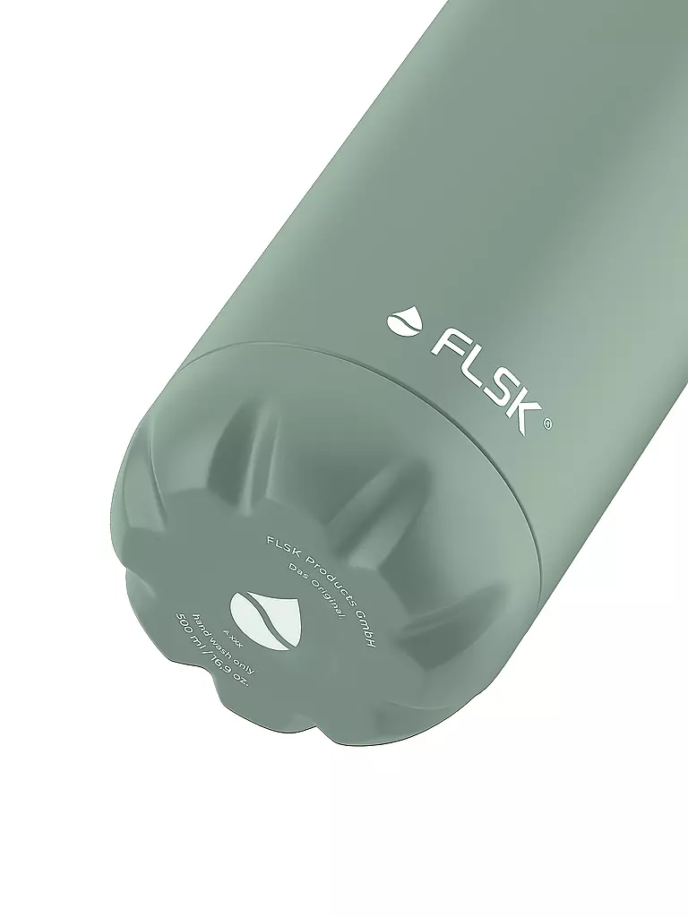 FLSK | Isolierflasche - Thermosflasche 0,5l Edelstahl Sage | dunkelgrün