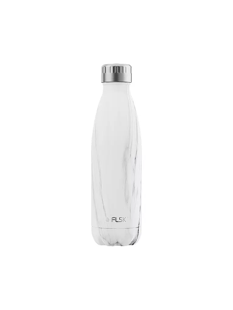 FLSK | Isolierflasche - Thermosflasche 0,5l White Marble | weiss