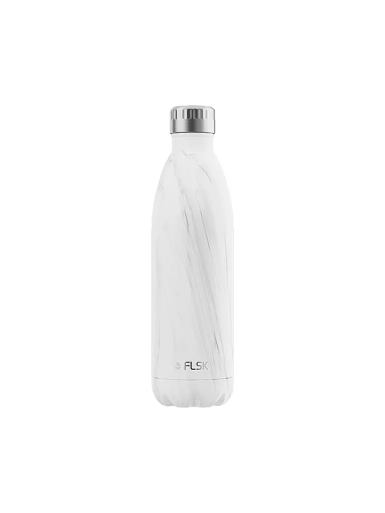 FLSK | Isolierflasche - Thermosflasche 0,75l White Marble | weiss