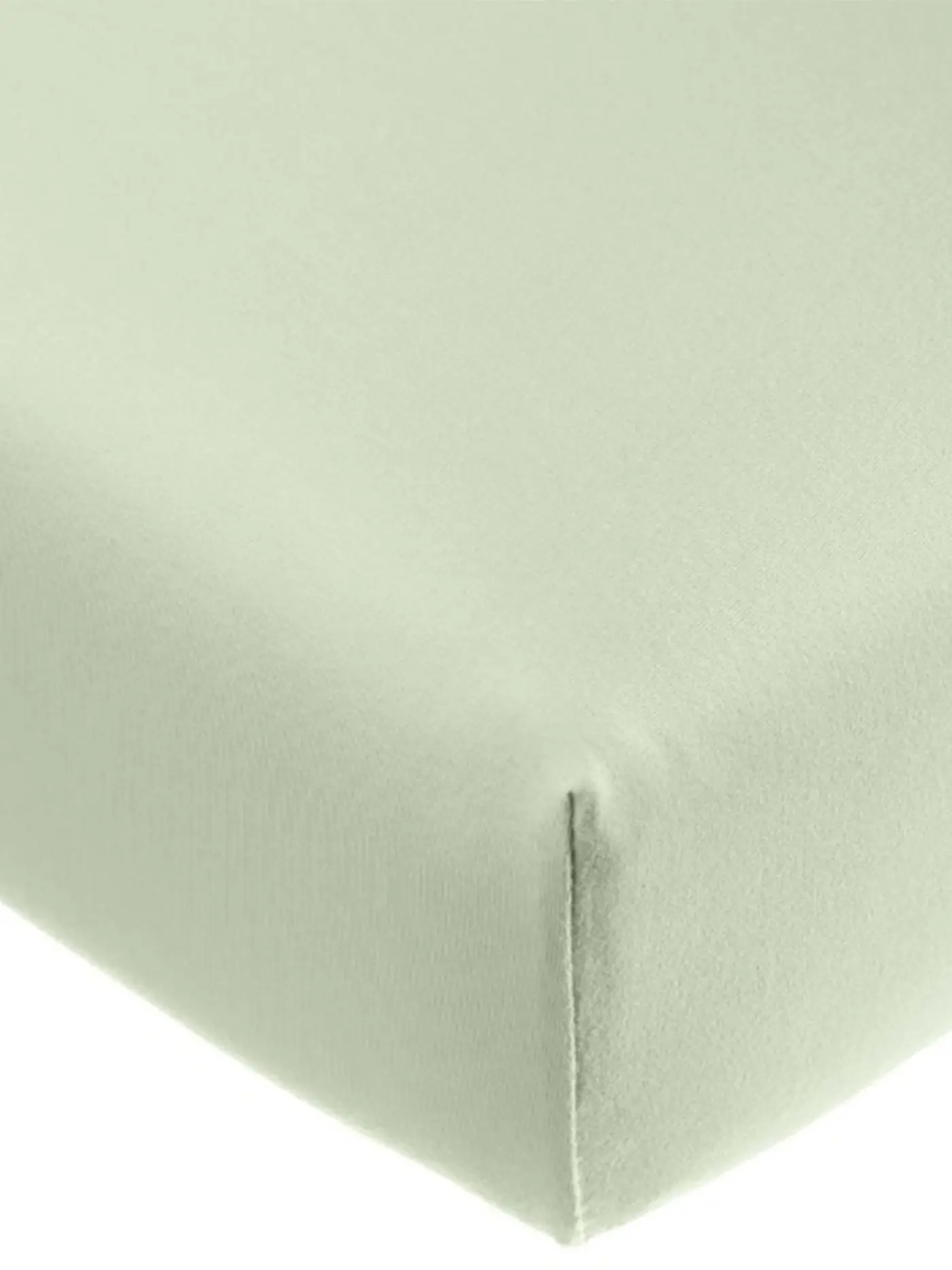 FORMESSE | Jersey-Spannleintuch "Bella Donna" 180/200 cm - 200/220 cm (Trüffel) | hellgrün
