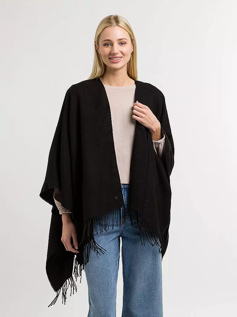 FRAAS | Poncho - Cape RUANA | schwarz