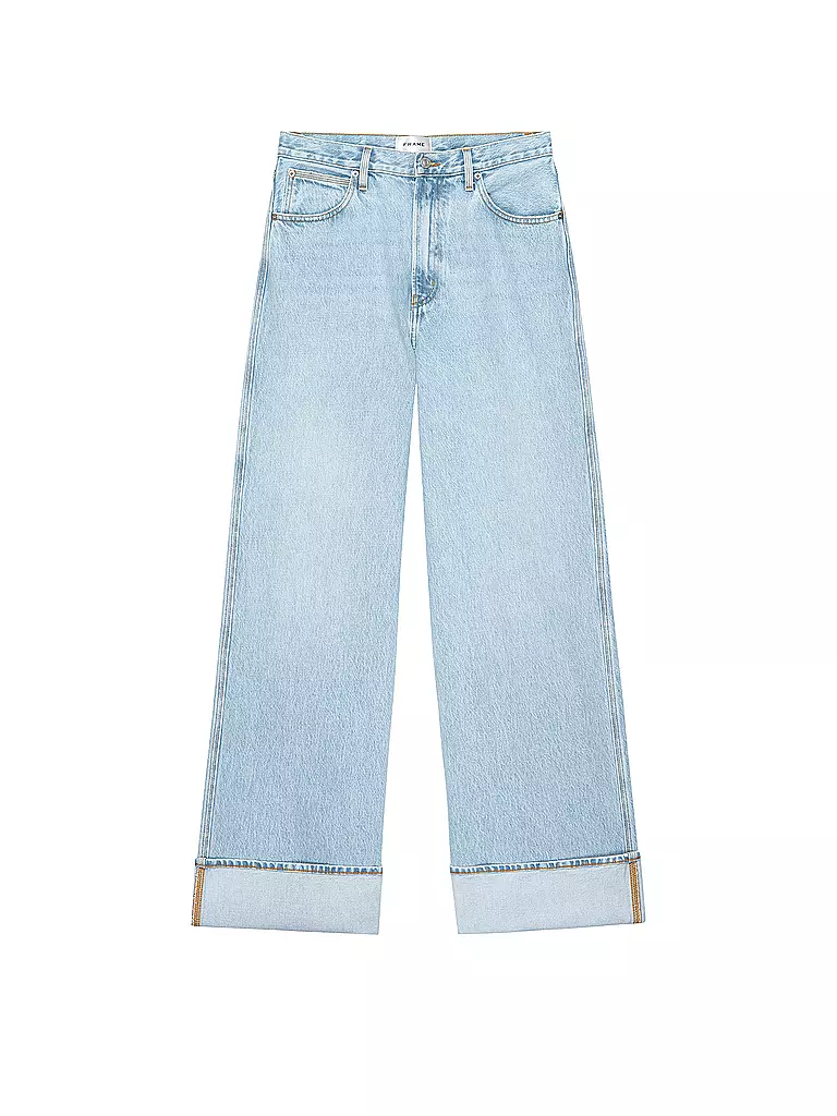 FRAME | Jeans Wide Leg THE CUFFED WIDE | hellblau