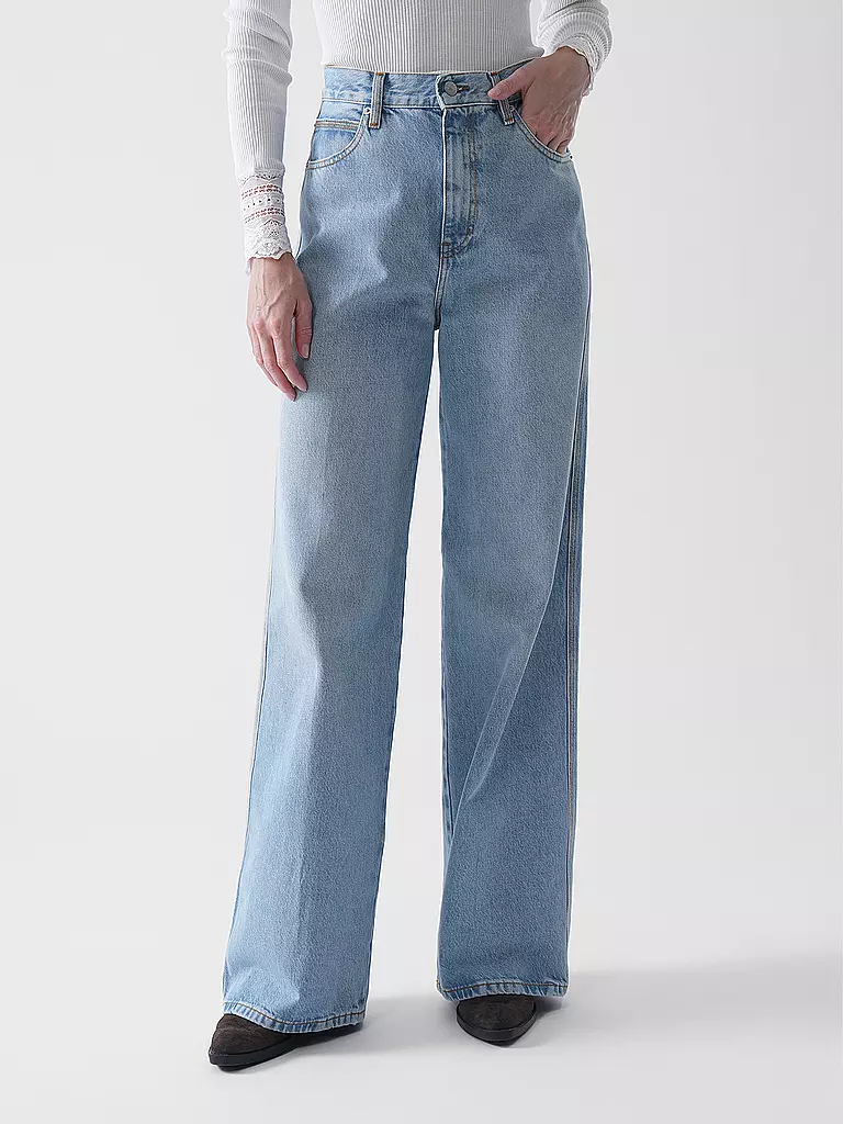 FRAME | Jeans Wide Leg THE CUFFED WIDE | hellblau