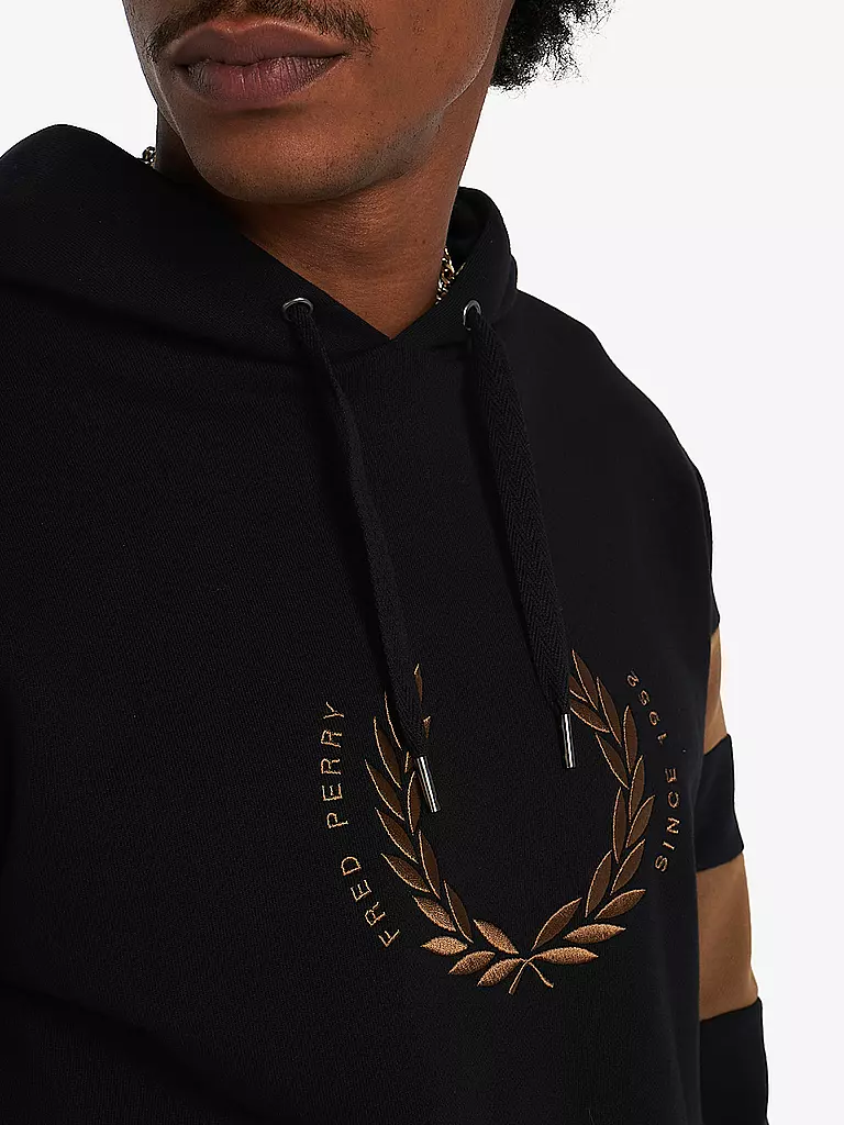 FRED PERRY | Kapuzensweater - Hoodie | schwarz