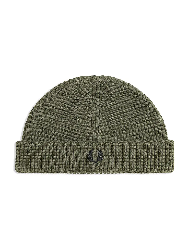 FRED PERRY | Mütze - Haube WAFFLE BEANIE  | olive