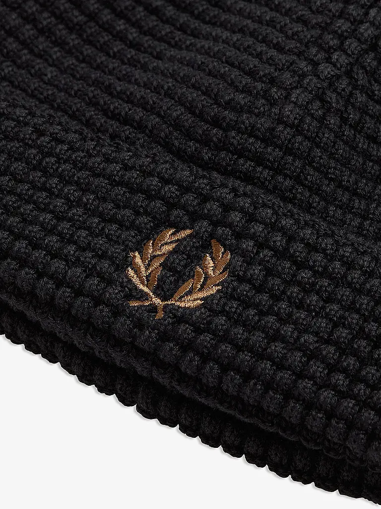 FRED PERRY | Mütze - Haube WAFFLE BEANIE  | schwarz