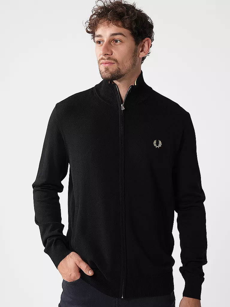 FRED PERRY | Strickjacke  | schwarz