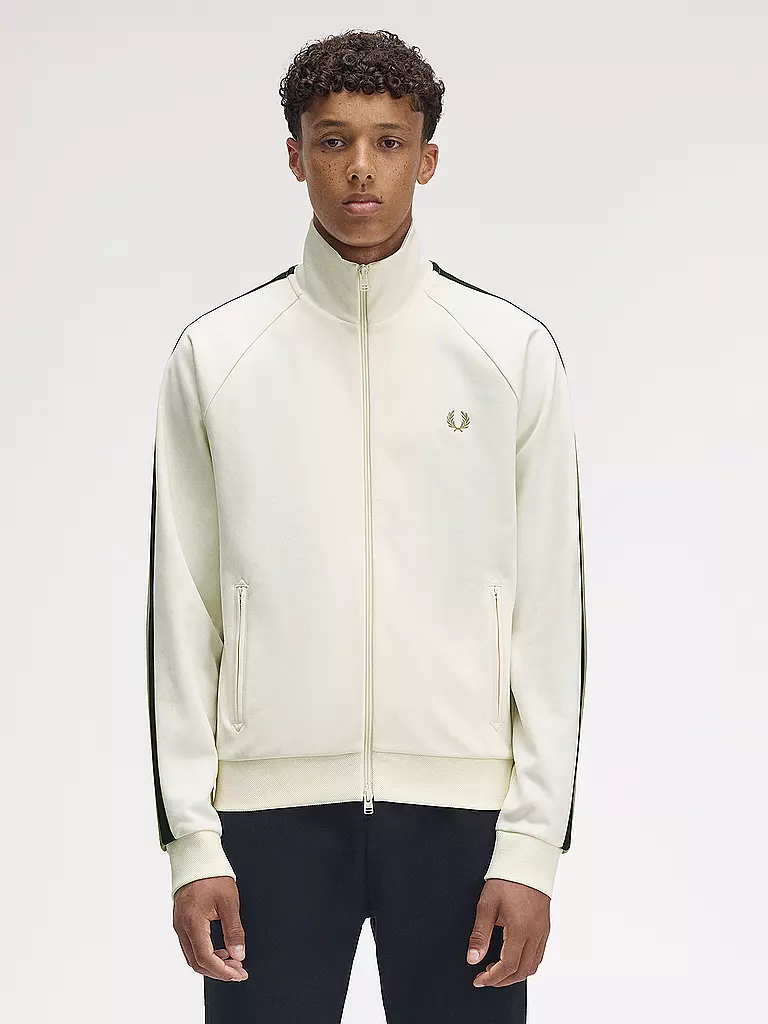FRED PERRY | Sweatjacke  | creme