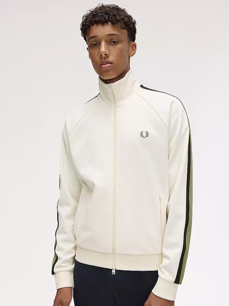 FRED PERRY | Sweatjacke | creme