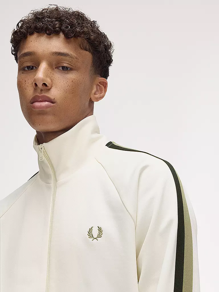 FRED PERRY | Sweatjacke | creme