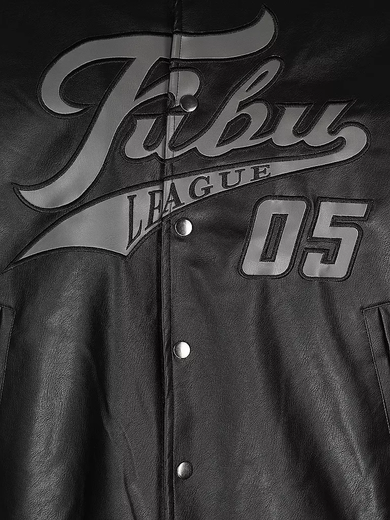 FUBU | Blouson in Lederoptik | schwarz