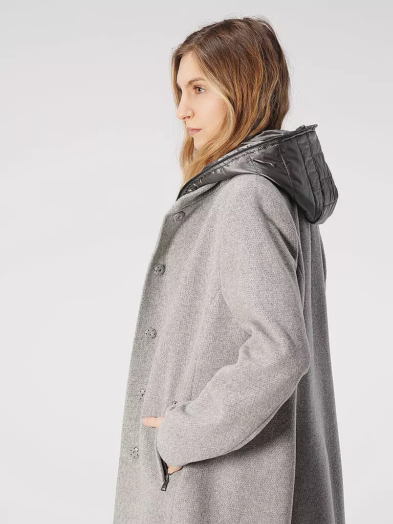 FUCHS SCHMITT Wollmantel silber
