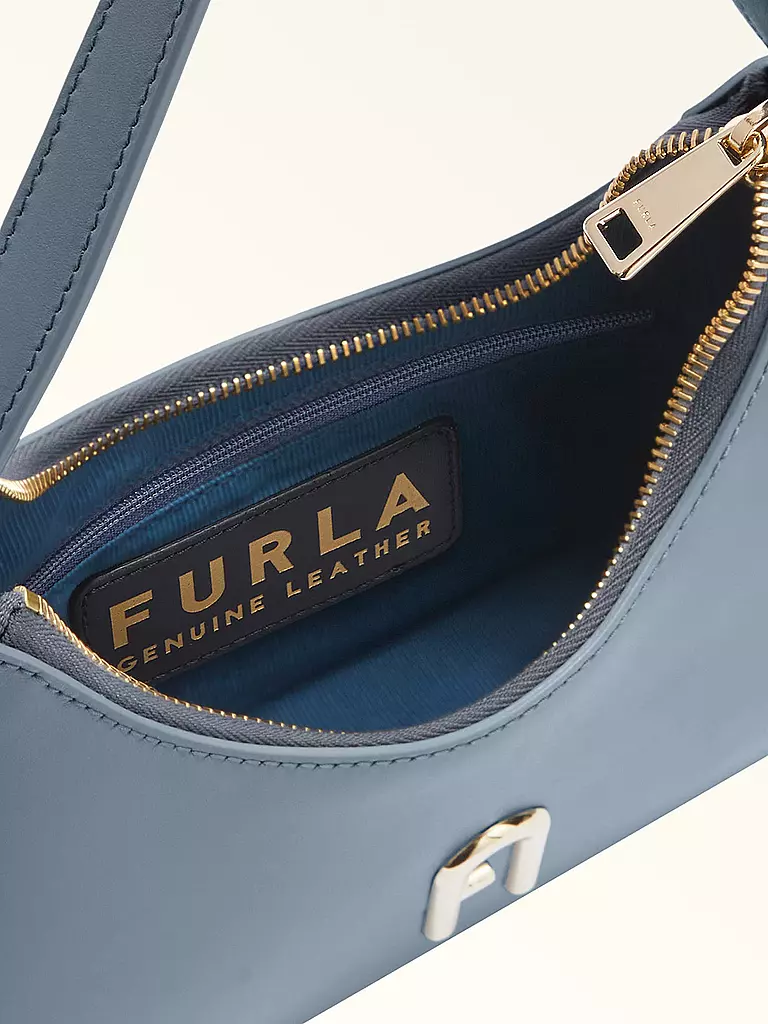 FURLA | Ledertasche - Baguette Bag DIAMANTE Mini | hellblau