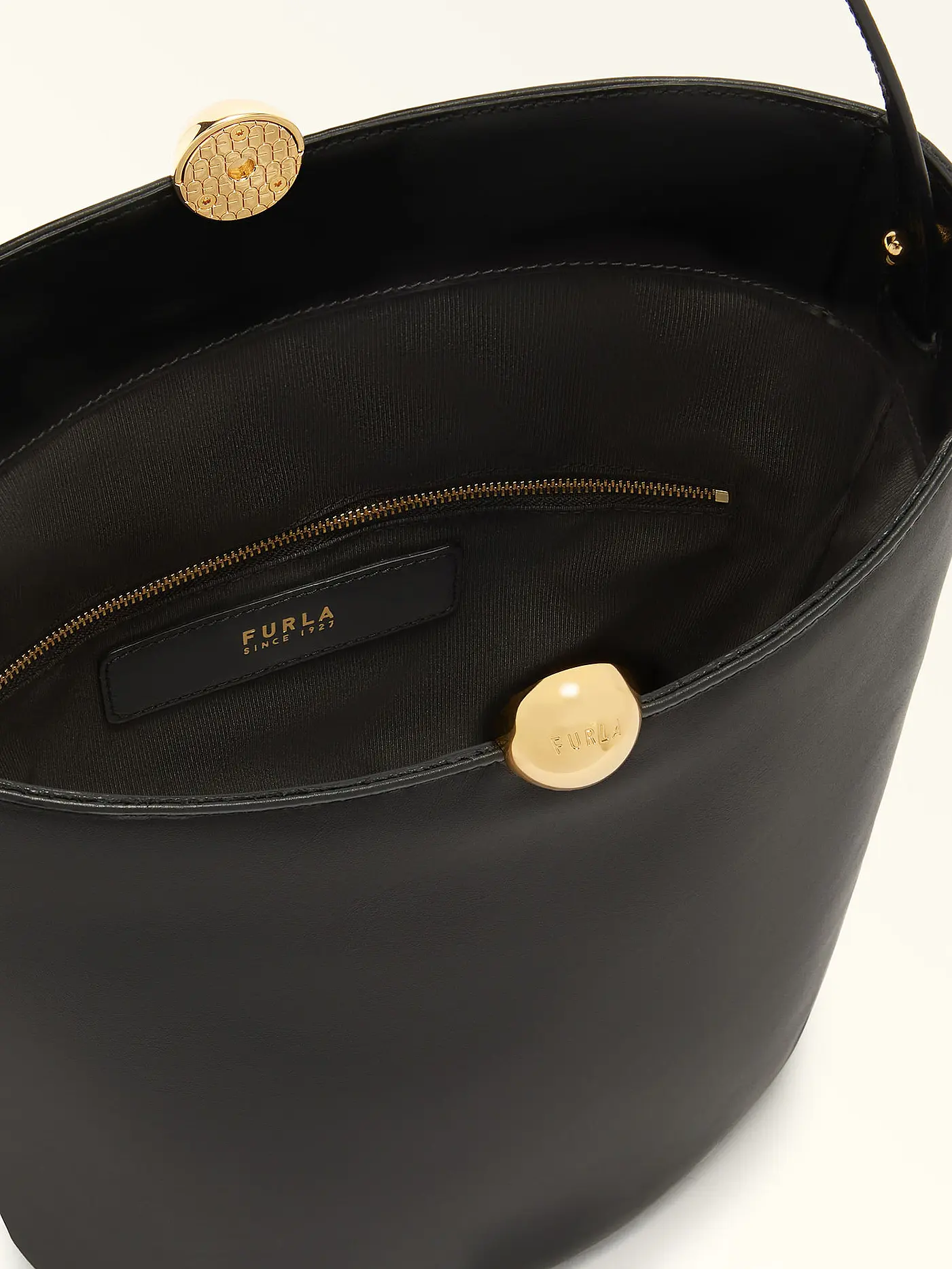 FURLA | Ledertasche - Bucket Bag SFERA  | schwarz