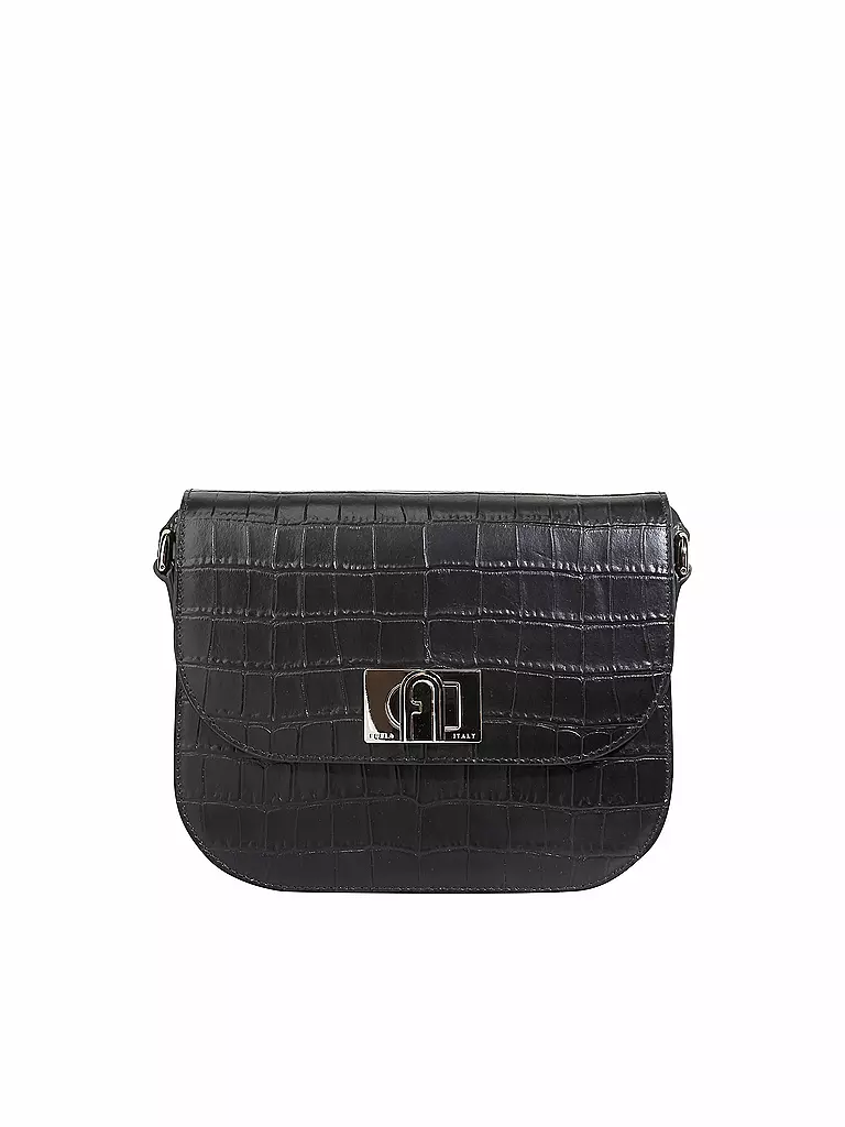 FURLA | Ledertasche - Crossbody "Bafj" | schwarz