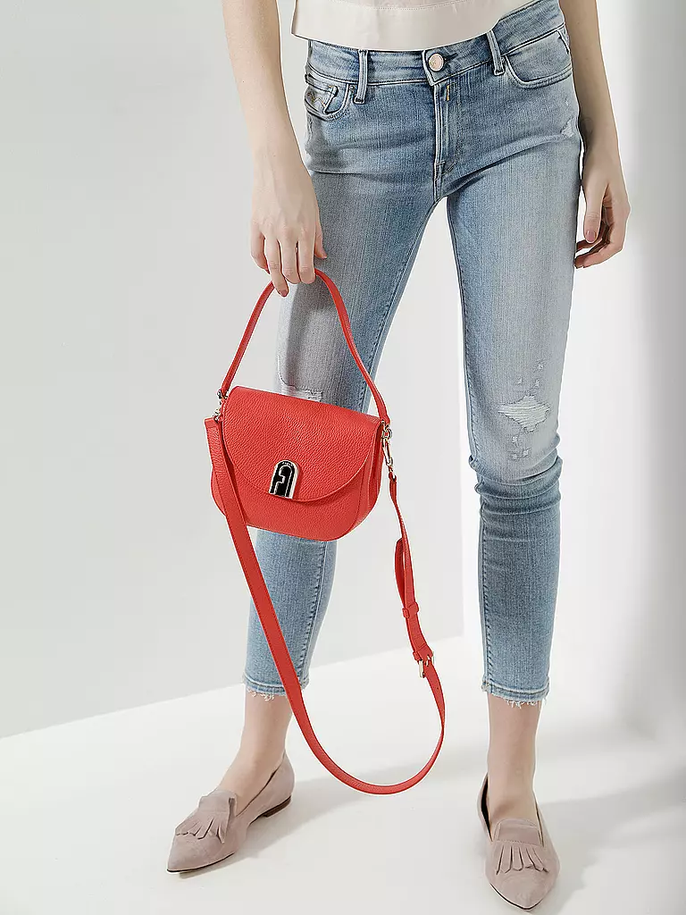 FURLA | Ledertasche - Crossbody "Sleek" | rot