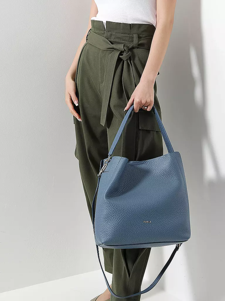 FURLA | Ledertasche - Hobo Bag Grace | blau