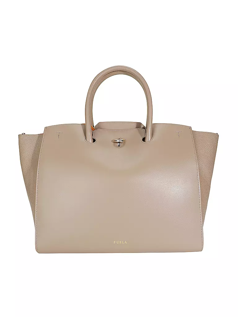 FURLA | Ledertasche - Shopper GENESIS Large  | grau