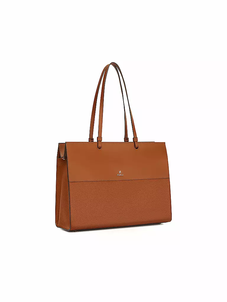 FURLA | Ledertasche - Tote Bag VARSITY | braun