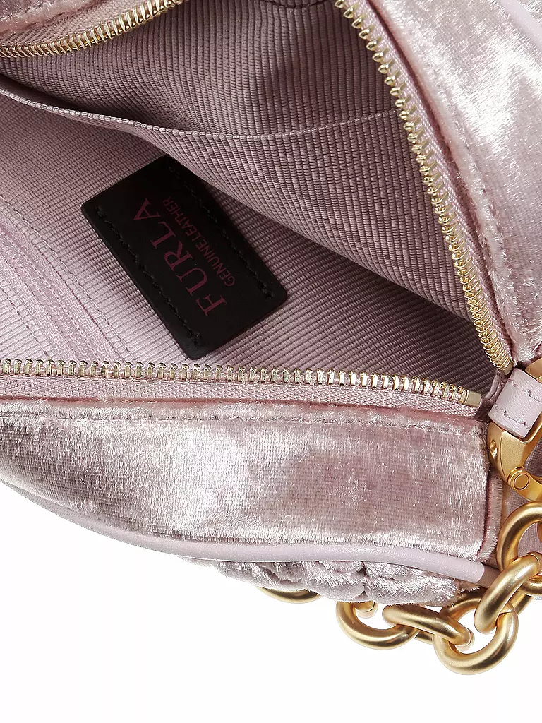 FURLA | Samt-Tasche - Minibag "Cometa" | rosa