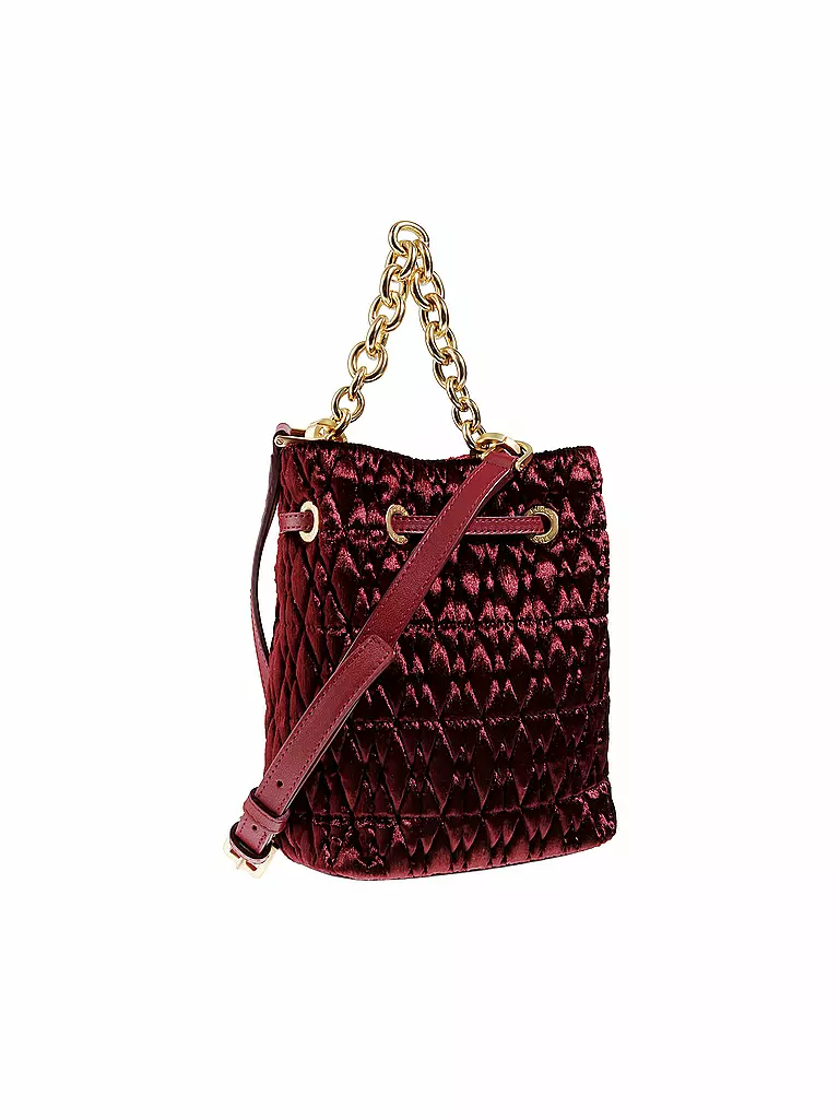 FURLA | Samttasche - Mini-Beuteltasche "Stacy Cometa" | rot