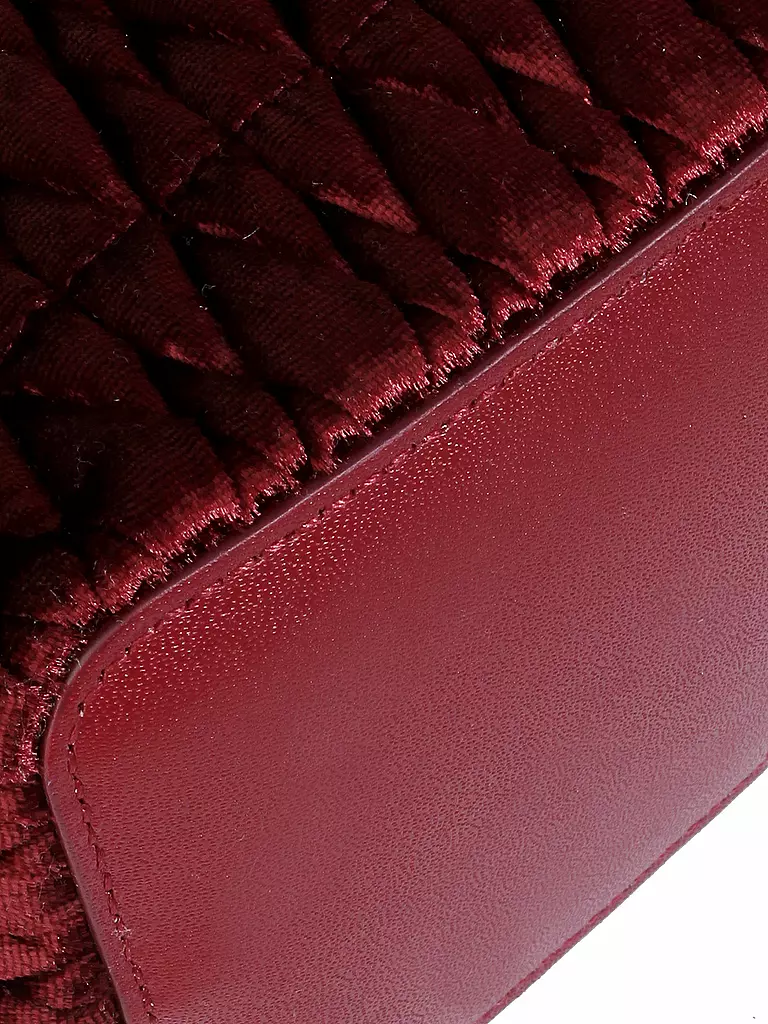 FURLA | Samttasche - Mini-Beuteltasche "Stacy Cometa" | rot