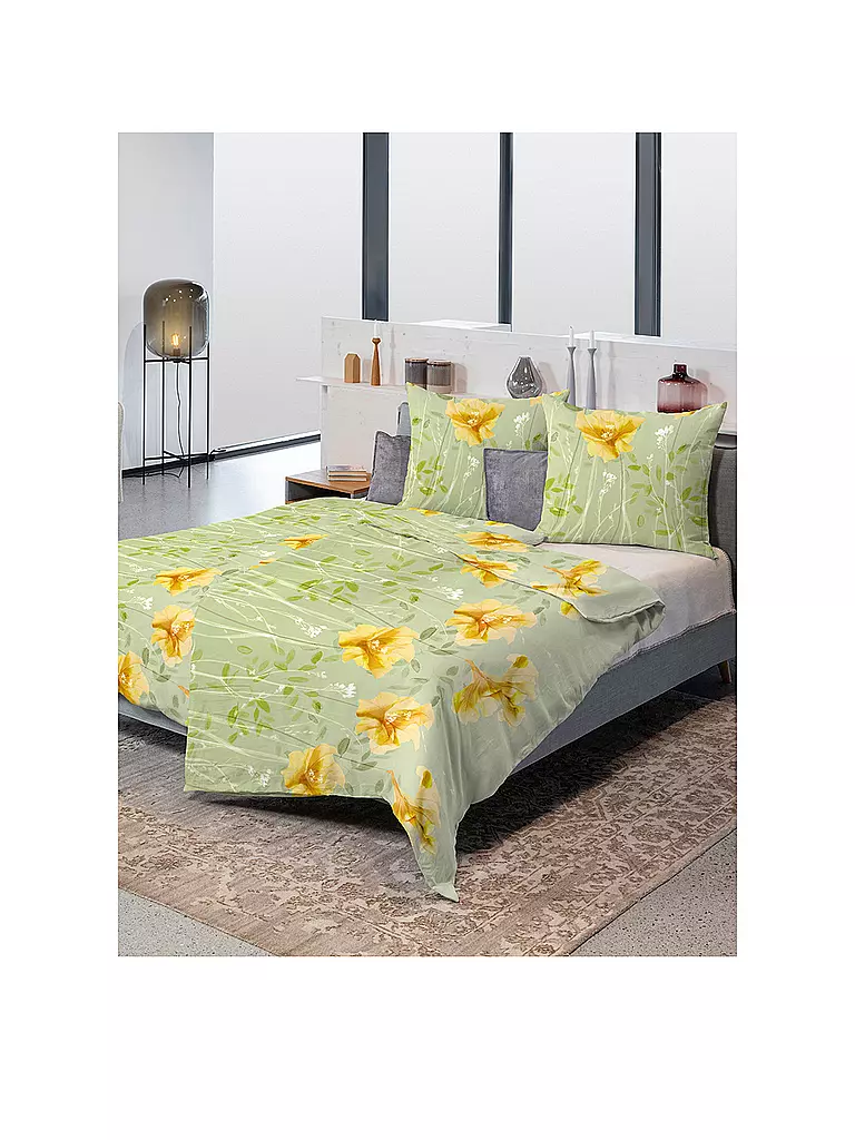 FUSSENEGGER | Satin Bettwäsche PREMIUM SATIN 70x90cm/140x200cm Gruen | grün