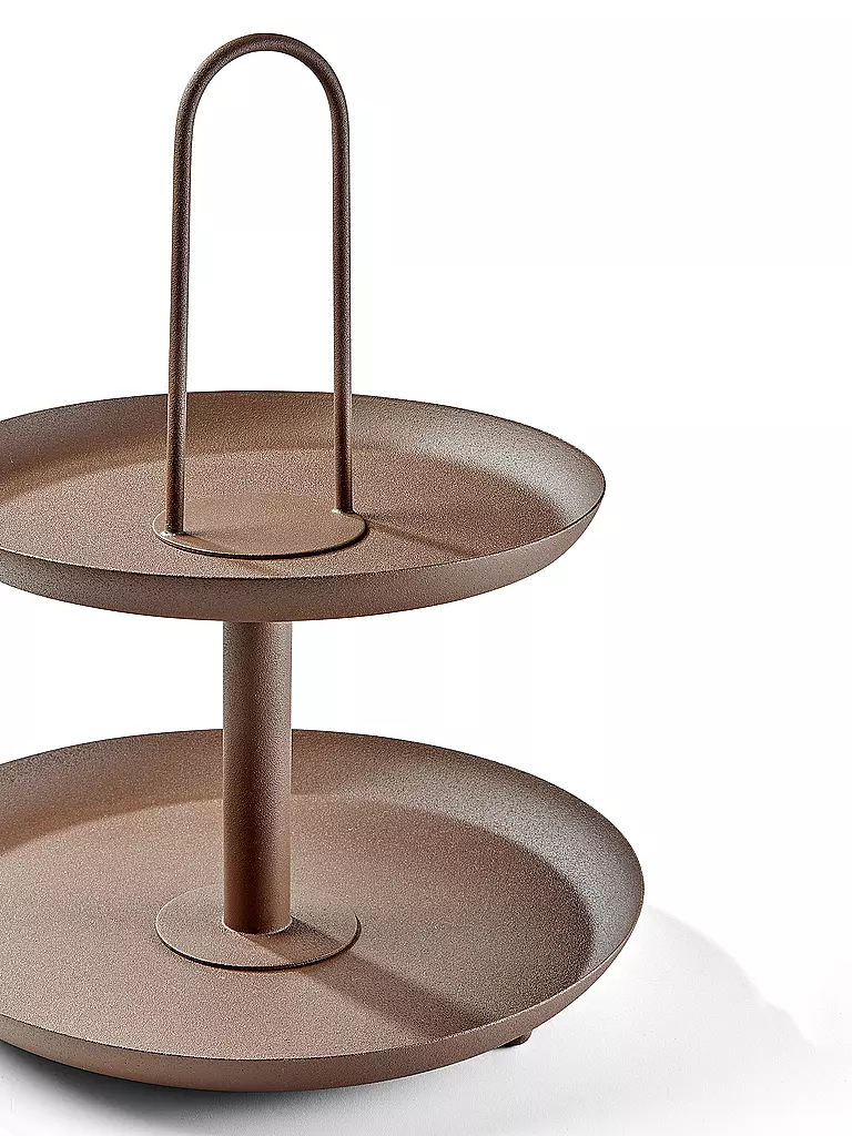 FYNCH HATTON | Etagere 2-stufig MANDAAZI Walnut | hellgrau
