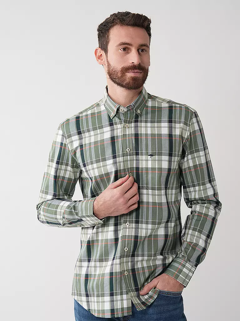 FYNCH HATTON | Hemd Causal Fit | grün