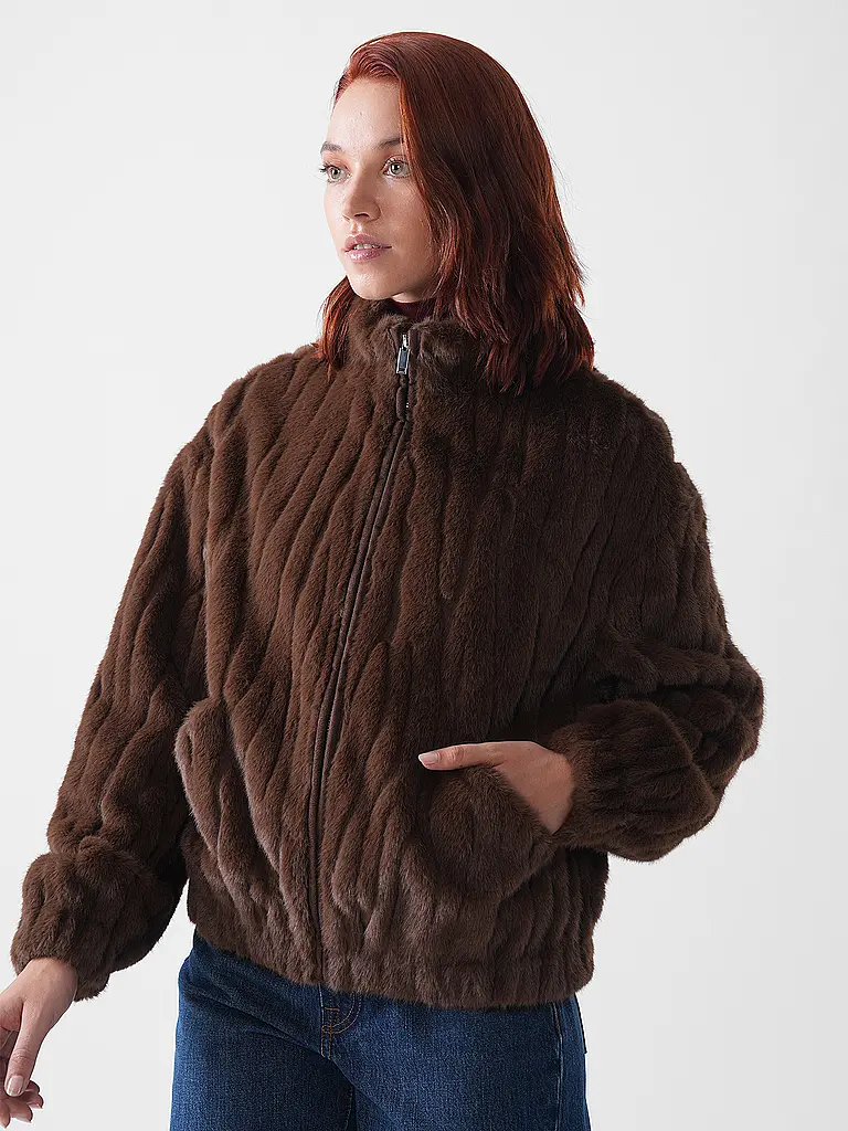 FYNCH HATTON | Jacke in Felloptik | 