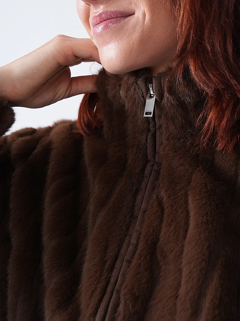 FYNCH HATTON | Jacke in Felloptik | 