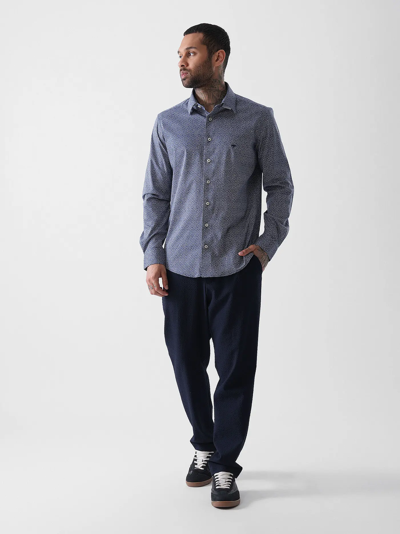 FYNCH HATTON | Jerseyhemd  | blau