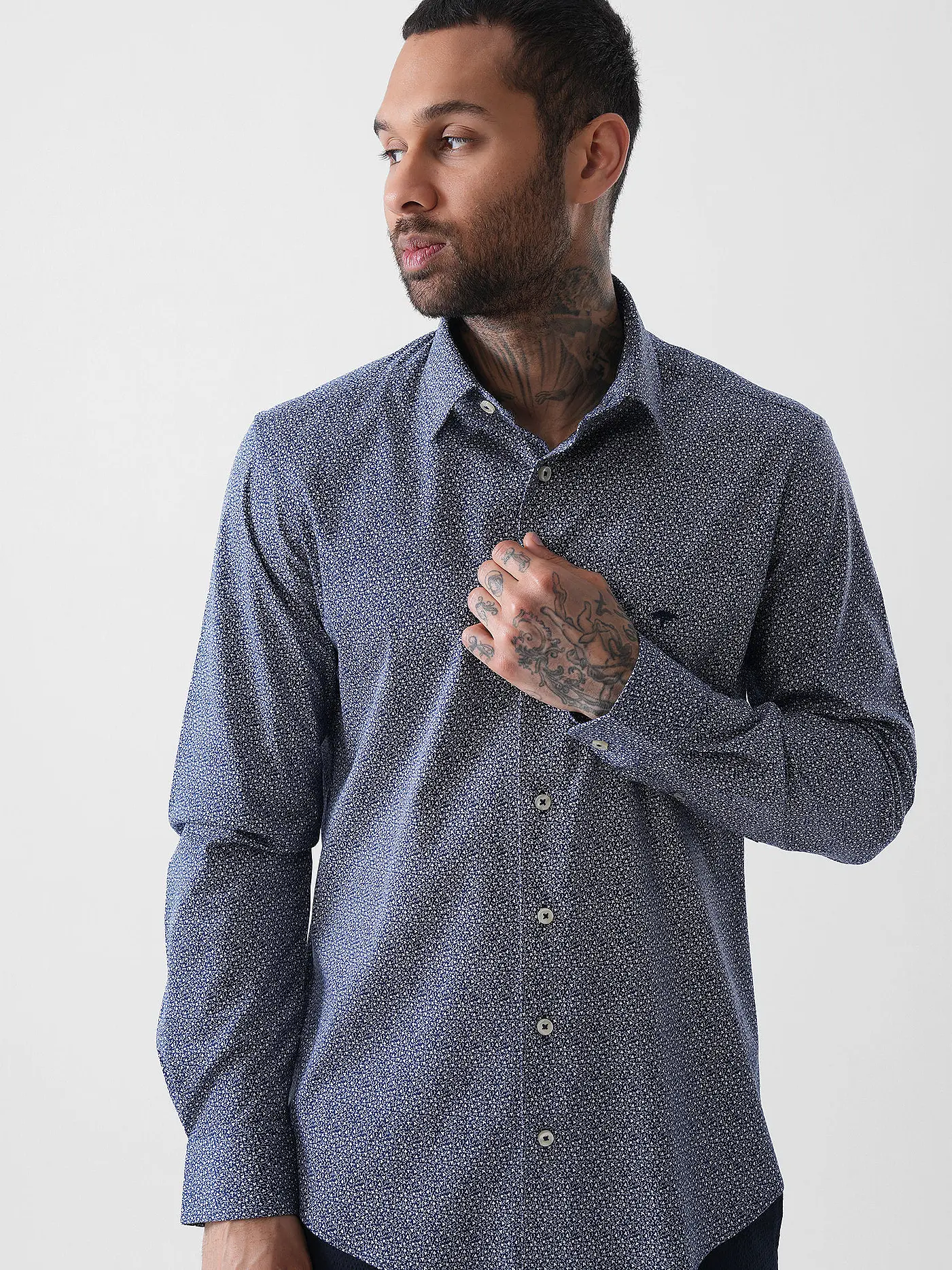 FYNCH HATTON | Jerseyhemd  | blau