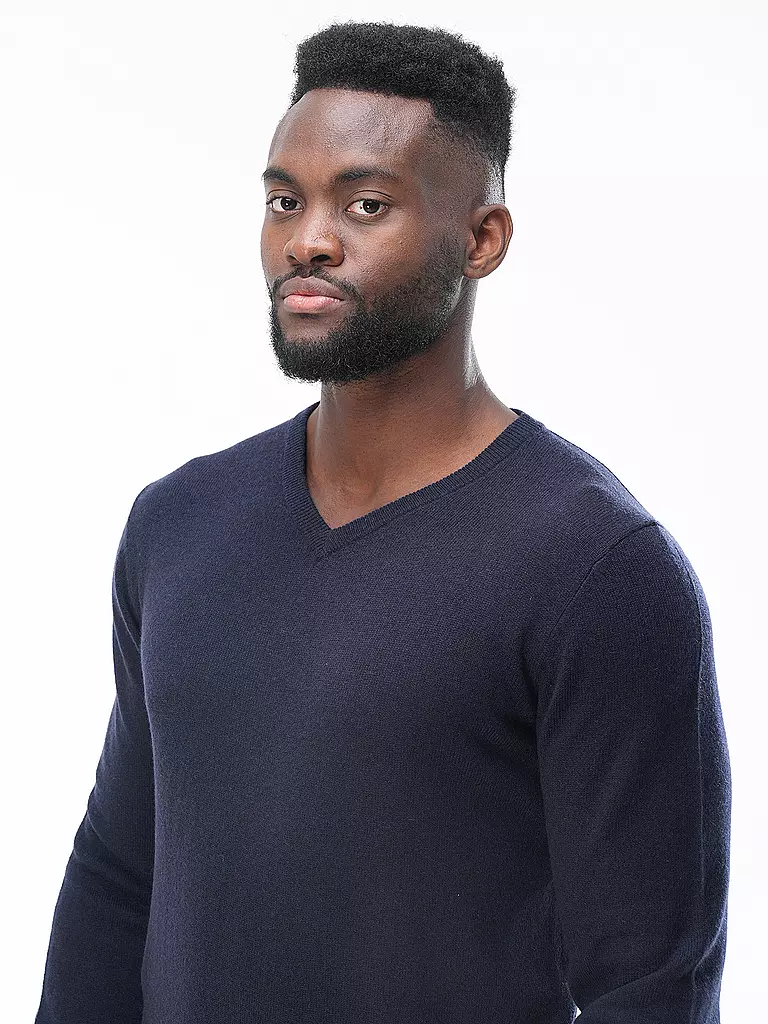 FYNCH HATTON | Kaschmirpullover  | dunkelblau