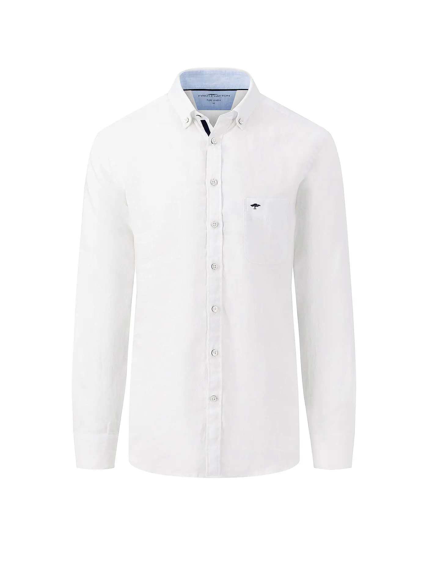 FYNCH HATTON | Leinenhemd Casual Fit | weiss
