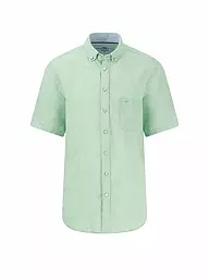 FYNCH HATTON | Leinenhemd Casual Fit | hellgrün
