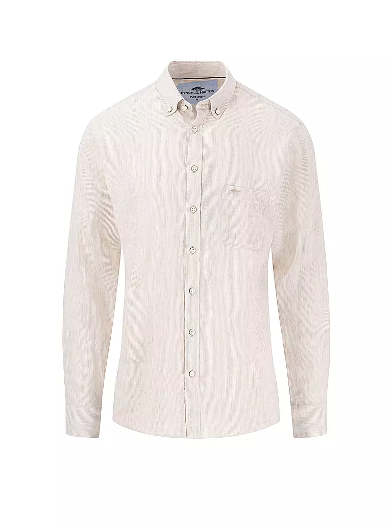 FYNCH HATTON | Leinenhemd Casual Fit | beige