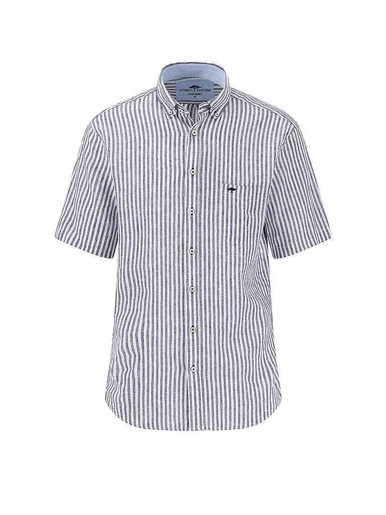 FYNCH HATTON | Leinenhemd Casual Fit | dunkelblau