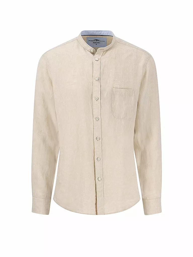 FYNCH HATTON | Leinenhemd Casual Fit | beige