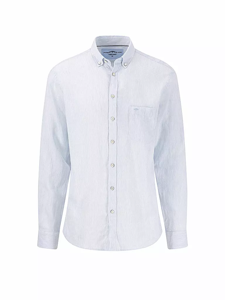 FYNCH HATTON | Leinenhemd Casual Fit | hellblau