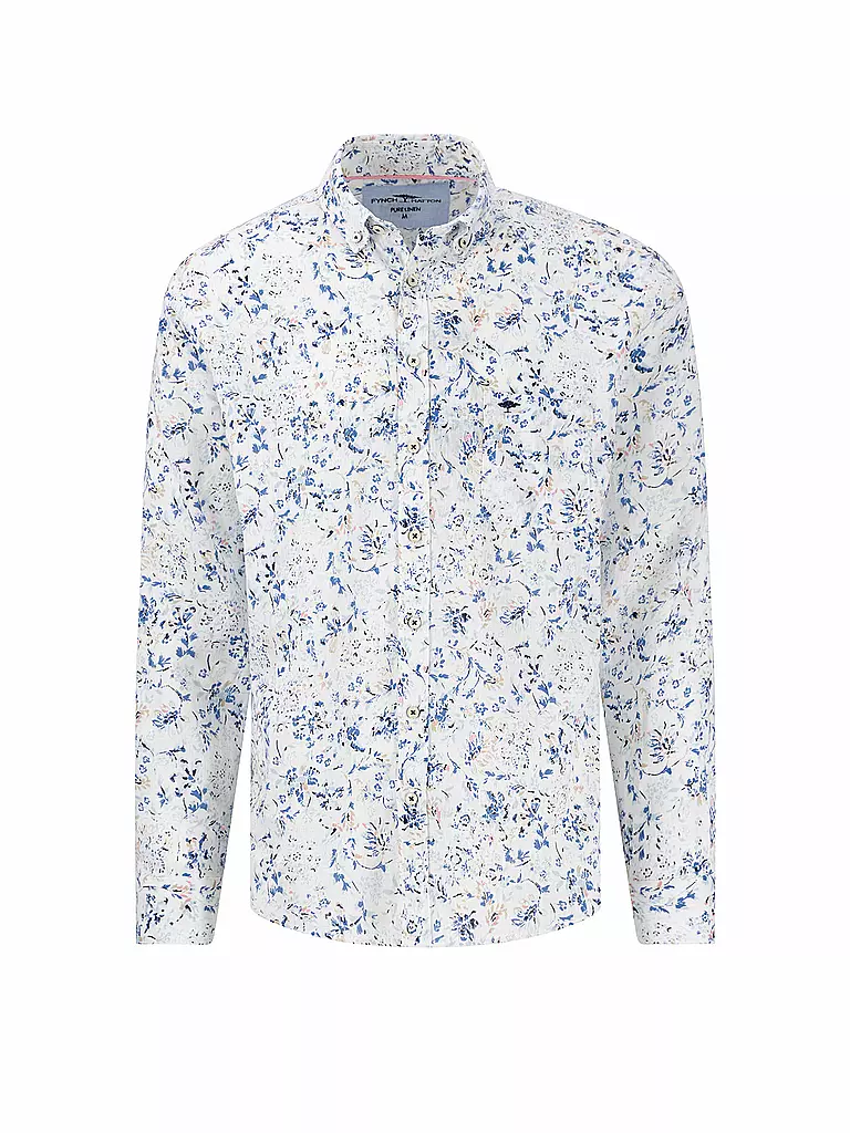 FYNCH HATTON | Leinenhemd Casual Fit | weiss