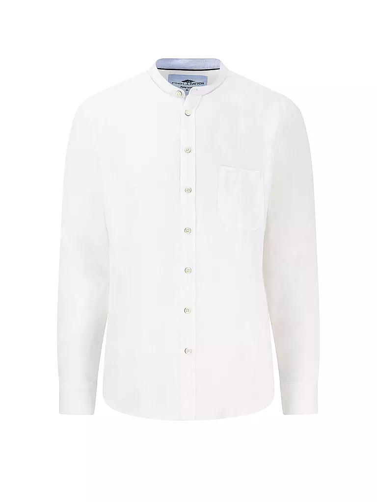 FYNCH HATTON | Leinenhemd Casual Fit | weiss
