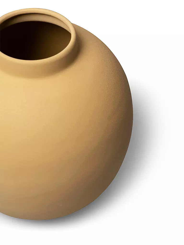 FYNCH HATTON | Metallvase 19cm klein MOYA Corn | gelb
