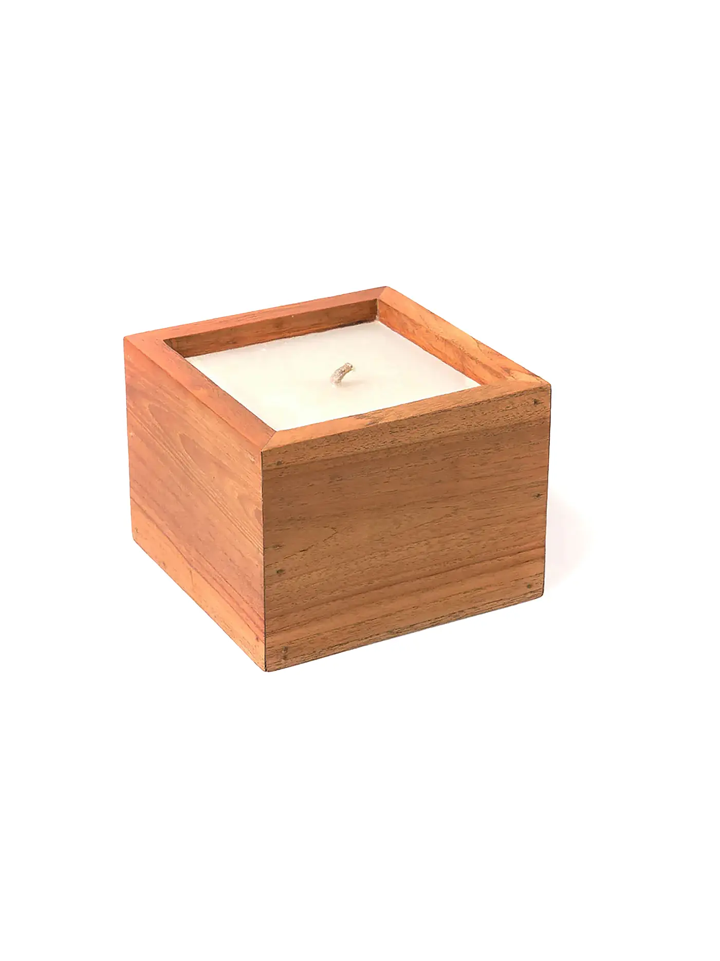 FYNCH HATTON | Outdoor Kerze 20x20cm CAPETOWN eckig White  | hellbraun