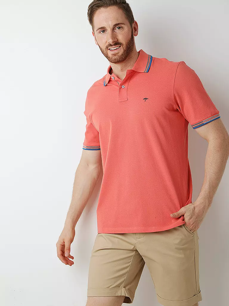 FYNCH HATTON | Poloshirt Casual Fit  | orange