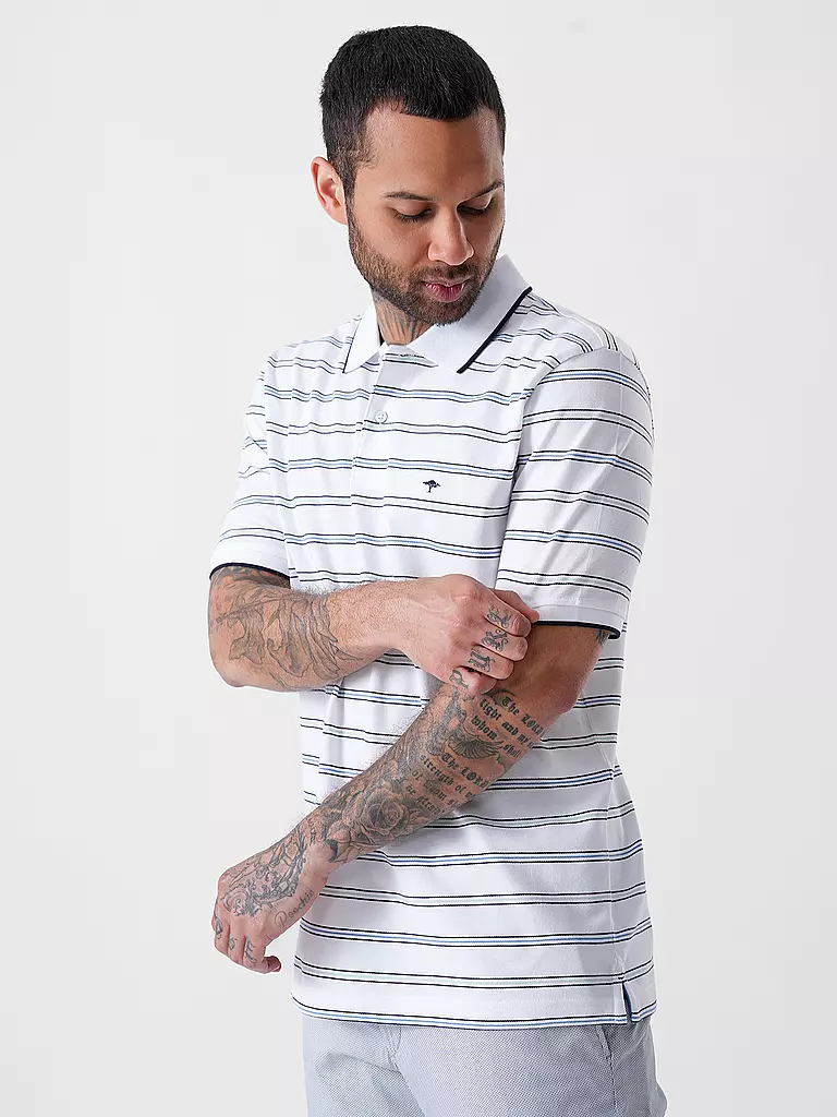 FYNCH HATTON | Poloshirt Casual Fit | weiss
